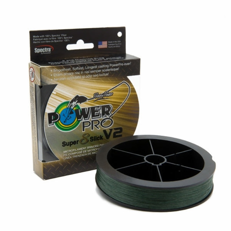 PowerPro Super Slick V2 Braided Line 15lb 1500yds - Moss Green