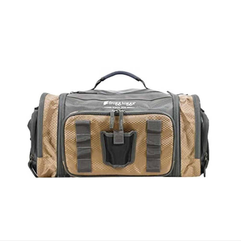 FROGG TOGGS Heavy Duty Fishing Tackle Duffle Bag, Solid Brown Elements, 3700