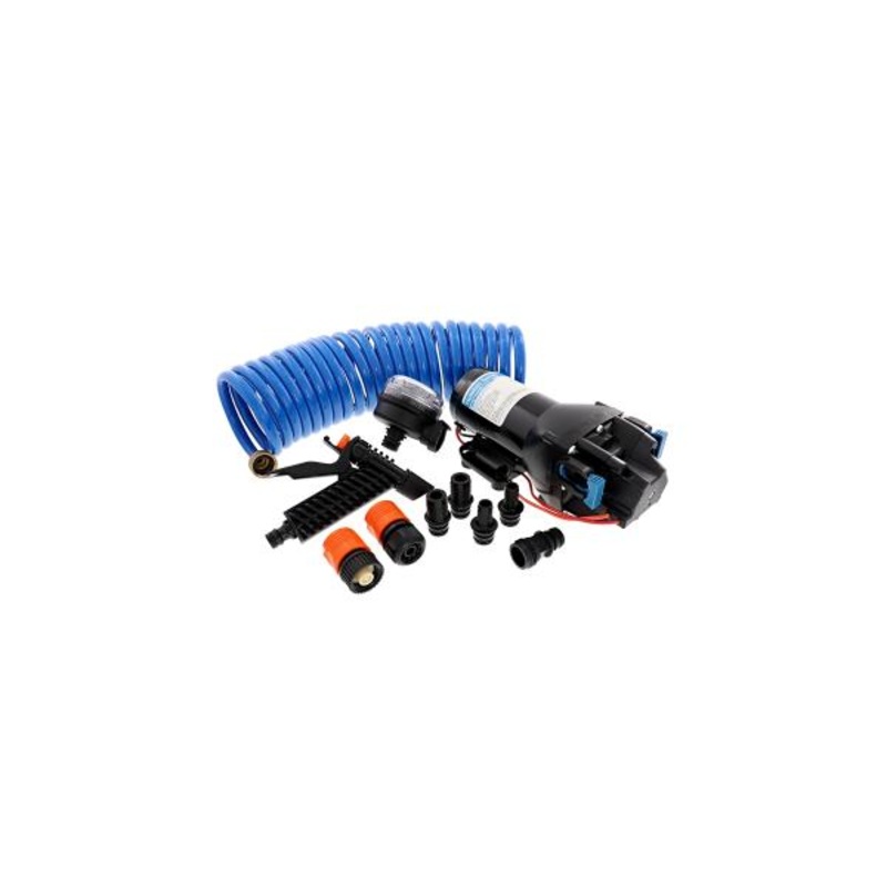 Q401J-118N-4A 25 Ft. 12V - 4 GPM - 60 PSI HotShot HD4 Heavy Duty Washdown Pump with HoseCoil