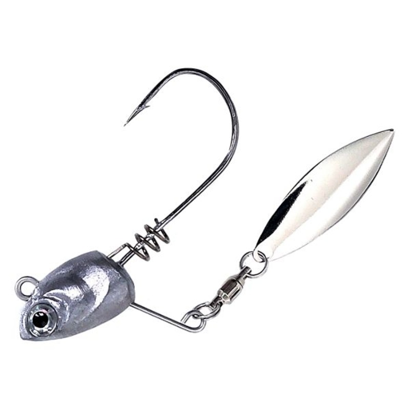 Gamakatsu Underspin Head Mini, Nickle 3 Blade, Finesse Heavy Cover, 1014Oz