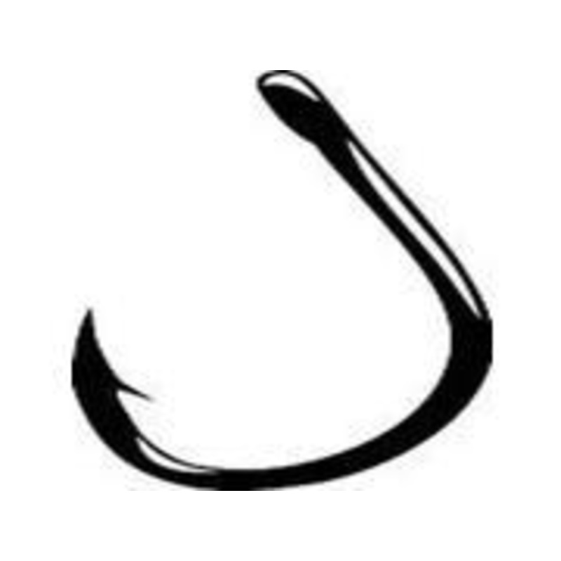 Live Bait Hook Size 6, Needle Point, Ringed Eye Ns Black, 8PKck