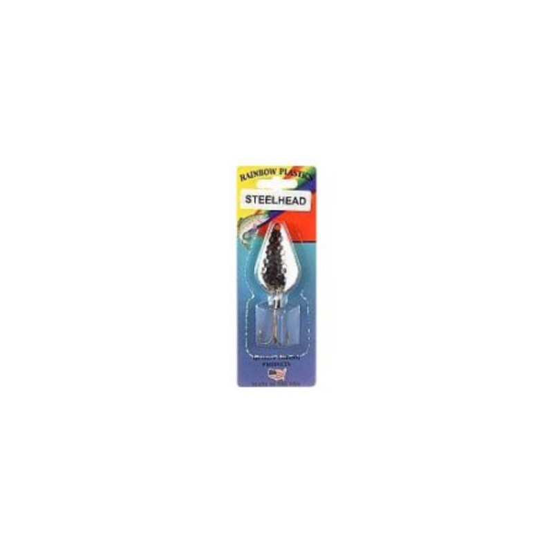 Rainbow Plastics Pot-O-Gold Steelhead Special Spoon, Hammered Nickel