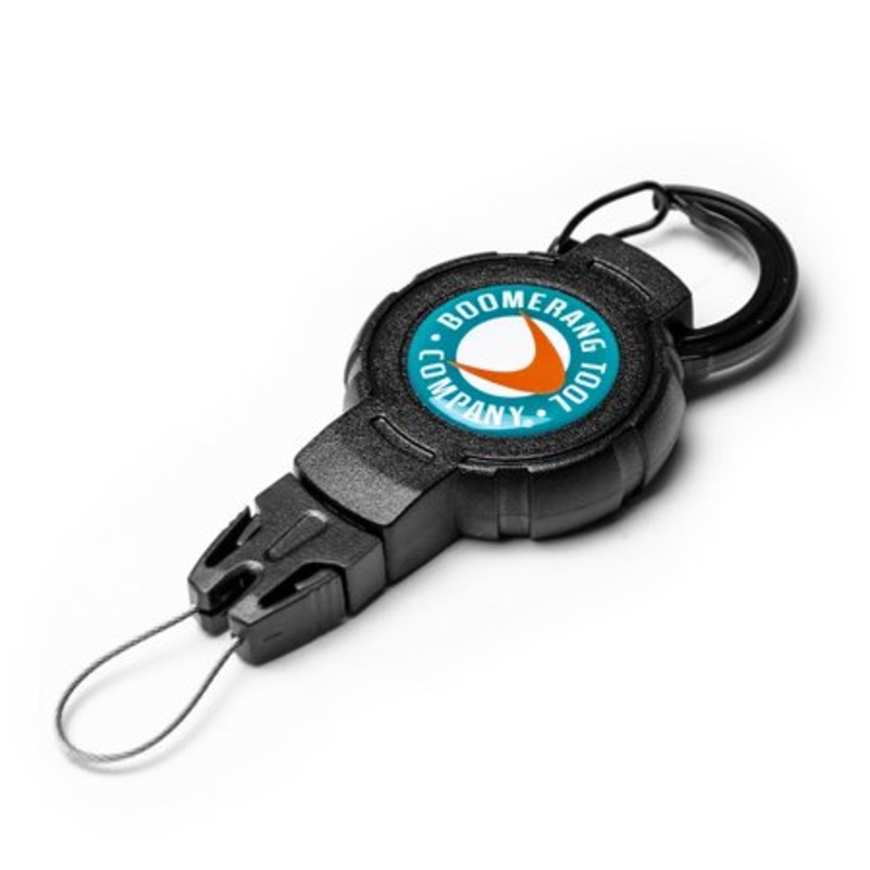 T-Reign Fishing Retractable Gear Tether 0TR2-209 - Medium 36"Extention Black Carabiner