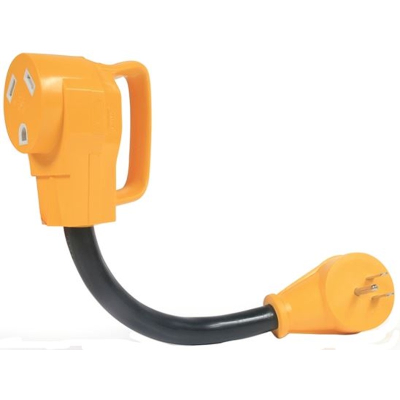 Camco USA 55163 Dogbone Adapter, 30 A Female, 15 A Male, 125 V, Male, Female