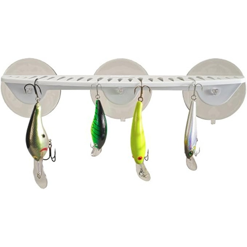 Boatmates Super Suction 12'' Hook Rack White
