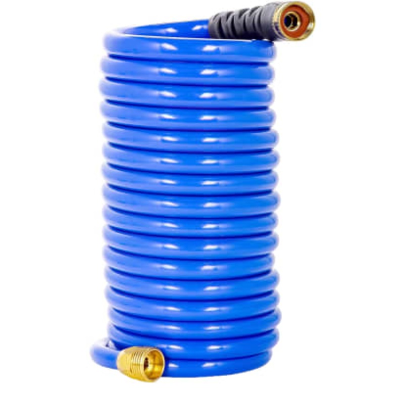 HoseCoil 15 ft Self Coiling Hose with Flex Relief, 3/4" Fitting