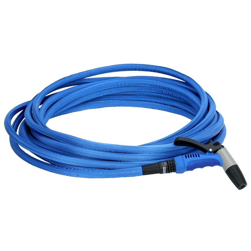 Hosecoil 25' Blue Flexible Hose Kit With Rubber Tip Nozzle