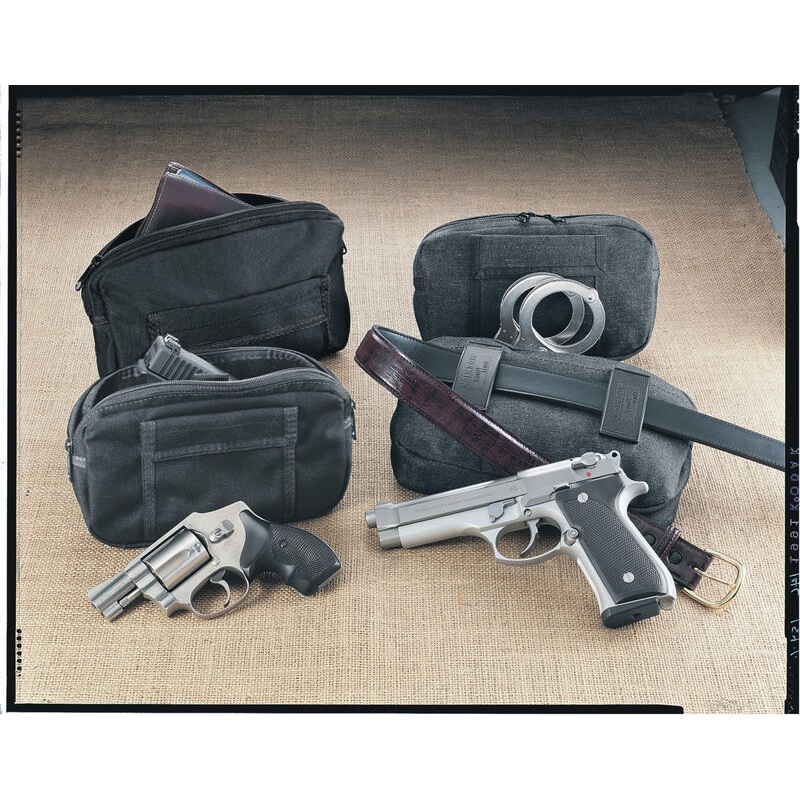 Uncle Mike's Belt Pouch Gun Pak Black Original Zipper Close Card
